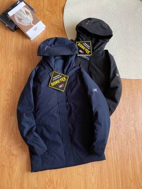 D121147男款连帽羽绒服防风防水保暖派克大衣