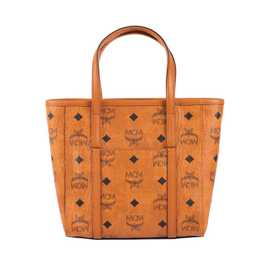【超惠秒】MCM 女士 干邑色小号 手提单肩托特包 12445 商品图3