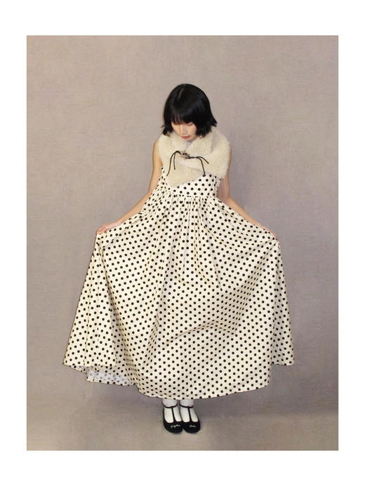 Kaiy Xiao 绒雪杏仁星星双面围脖 商品图1