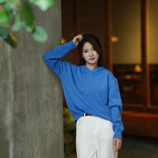 ORIGNAL&CO克莱因蓝开衫、连帽针织衫，两款可选，显白、高级、有气质【3-5天发货，周末顺延】【G】 商品图4