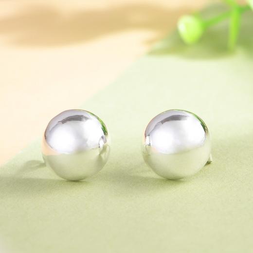 【怡人】S925银个性时尚光面半球设计耳饰【SCH-SY32848】 商品图1