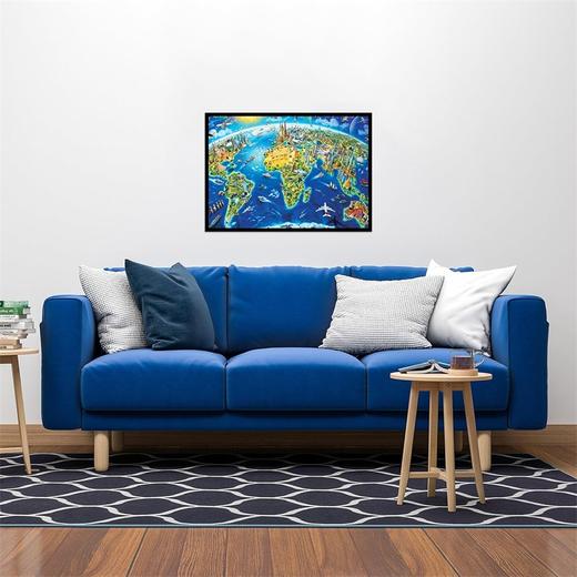 ChengQiSM  高品质 世界地标地图拼图 1000片 教育与趣味拼图 儿童益智解压玩具 X0016Z9GLF 商品图6