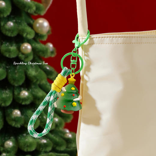 【买一送一❗️闪闪圣诞树】原创变色/发光，安心材质光照可变色，搭配挂绳随处可挂，钥匙扣女生可爱圣诞节小礼物书包挂饰QQ 商品图3