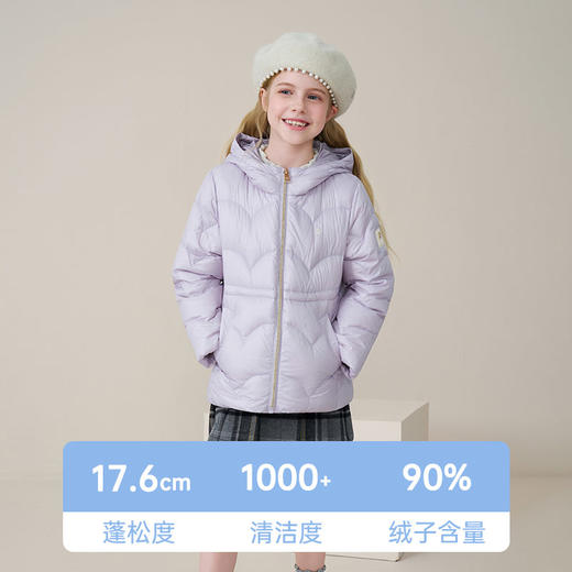 【三防】【鹅绒】儿童羽绒服2025秋冬女童轻薄连帽中大童保暖外套 商品图2