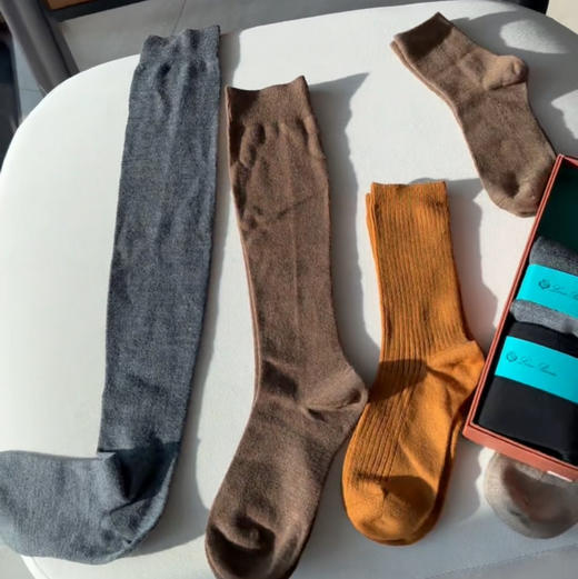 【奕虹心选】【男女款可选】贵级羊绒袜系列！！！羊绒过膝袜！高弹力不变形！！超级舒服，超级保暖！！ 商品图2