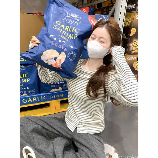 <曾小咸推荐>现货秒杀 ！微信超特价！灰白条纹长袖打底t 日常109.99 立减40 秒杀69.99！！ 商品图2
