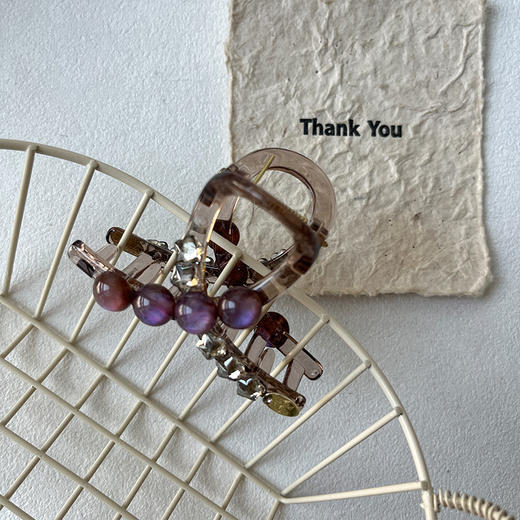 优雅百搭轻奢紫珠抓夹JTLLZ抓夹-纪念日百货门店同款167395198 商品图1