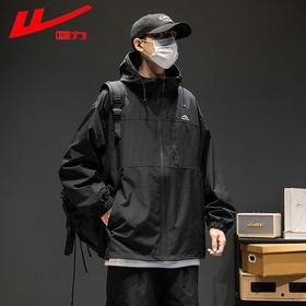 回力冲锋外套男2025春季户外登山服三合一可拆卸防泼水连帽夹克男