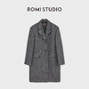 ROMI STUDIO100%羊毛人字纹肌理翻领廓形中长大衣RWCWWG7055 商品缩略图1