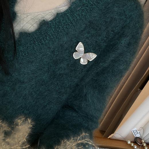 宠粉福利 两枚装！搭配一个好心情吧。高级优雅海水母贝蝴蝶胸针和奥地利进口水晶芭蕾舞女孩胸针组合 商品图7