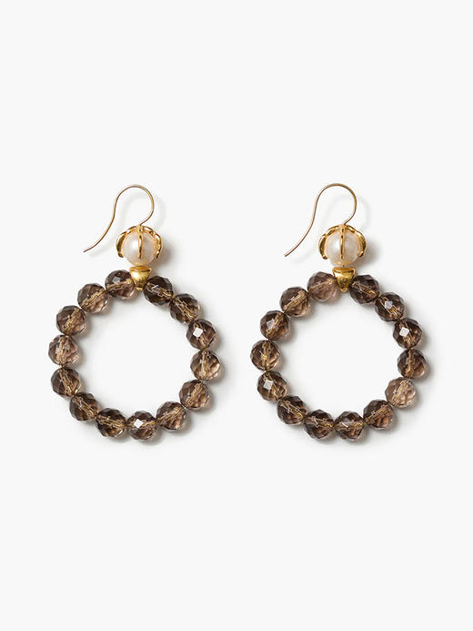 订购6周到｜Chan Luu-LARK-云雀 烟晶 淡水珍珠 耳环［美国设计师］ 商品图1