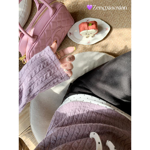 <曾小咸推荐>现货秒杀 ！微信超特价！ 假两件撞色针织衫 日常189.99 立减 秒杀79.99！！ 环保皮草毛绒外套 秒杀169.99！ 商品图2