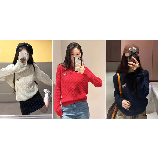 【高品质私服】【经典麻花编织毛衣】显白显瘦圆领款~甄选100%羊毛，纤维蓬松柔韧，亲肤性与保暖性兼备，摸起来是能感知到的细腻质感【无标出货 介意慎拍】WD 商品图0