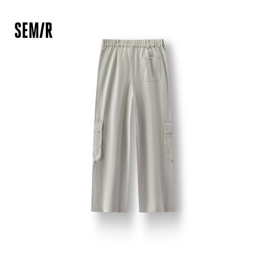 商场同款|森马休闲裤女春季做旧纯棉工装裤2026新款设计感阔腿裤 商品图1