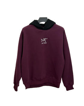 中性款刺绣连帽加绒卫衣ho003