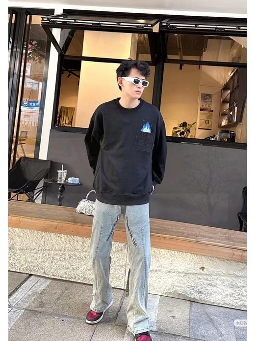 D121134新品联名款哈尔的移动城堡联名火焰卫衣男女同款 商品图12