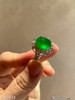 玻璃种艳绿蛋面戒指【5053112】具体价格微信咨询 商品缩略图1