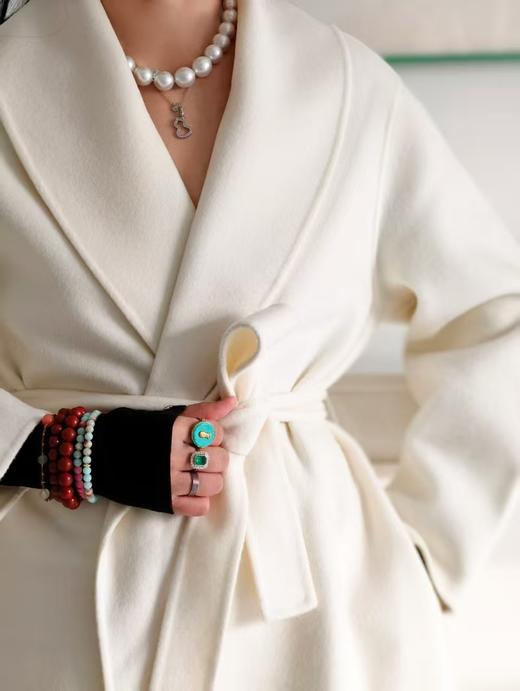 【12.19上新】之家白色羊毛羊绒双面呢长大衣·LSQ 商品图11