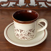 英国BILTONS白色花朵棕色咖啡杯碟2pcs B0321 商品缩略图1