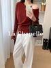 会员福利【斜肩羊毛衫】拉夏贝尔/La Chapelle小众设计感通勤毛衣~斜领/一字领收腰针织衫 商品缩略图9