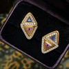 VINTAGE系列 18K和铂金镶钻石和蓝宝石 耳饰 商品缩略图1
