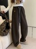 D121119秋冬羊绒加绒弯刀裤女士毛呢休闲长裤 商品缩略图9