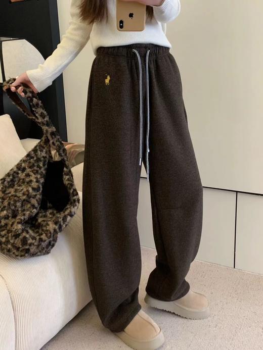 D121119秋冬羊绒加绒弯刀裤女士毛呢休闲长裤 商品图9