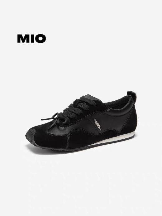 MIO米奥薄底阿甘德训鞋2026春季新款蝴蝶结磨砂绒复古休闲鞋女鞋 商品图0