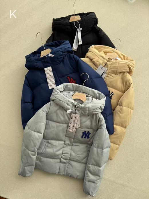 MLB冬季NY/LA连帽羽绒服情侣款面包服 商品图1