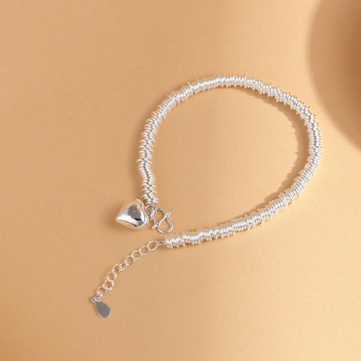 【澄澈的心】足银999素银圈桃心纯银手链项链【SCH-CK40183-3】 商品图1