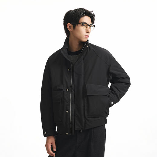 GXG男装【90白鸭绒】冬季工装大口袋立领休闲保暖男式羽绒服K&C 商品图3