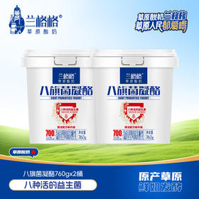 兰格格内蒙古草原凝固型酸奶八旗菌凝酪760g*2桶