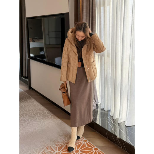 2512215   “上班羽绒服” 卡其色短款羽绒 商品图6