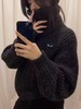 D121103新款女生宽松版型休闲感短款针织拉链外套 商品缩略图1