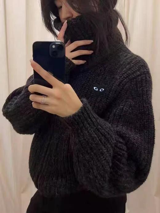 D121103新款女生宽松版型休闲感短款针织拉链外套 商品图1