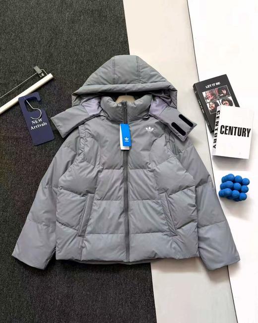 D121109可拆卸保暖运动连帽含羽绒外套男女同款羽绒服 商品图3