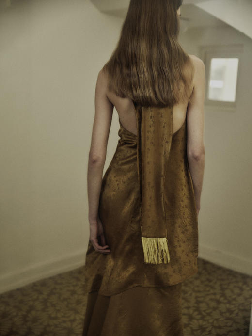 VC｜HD25015 Monica halterneck dress [ 连衣裙 金 / 米白 ]【HOLIDAY】 商品图5