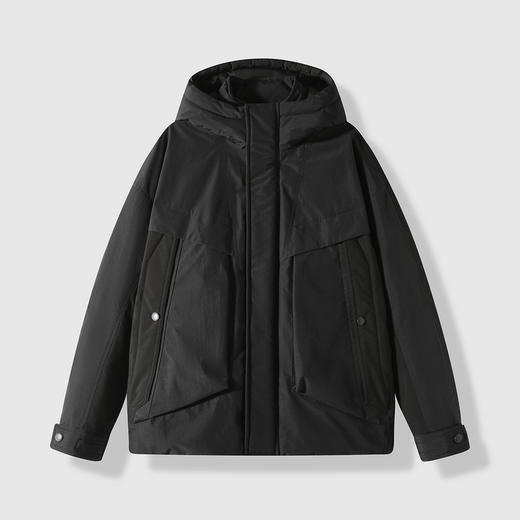 GXG男装【90白鸭绒】冬季时尚撞色拼接保暖男式连帽短款羽绒服K&C 商品图4