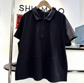 【必入爆款推荐】水淼2026春新品时尚超显瘦小翻领 Polo领半袖2370
