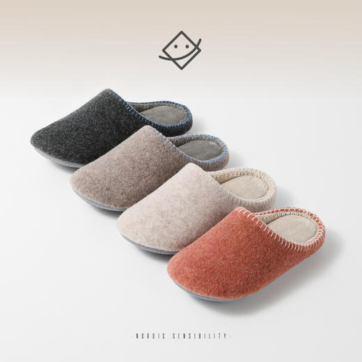 【毛毡保暖棉拖鞋】秋冬新款 日式居家 室内防水防滑静音 商品图0