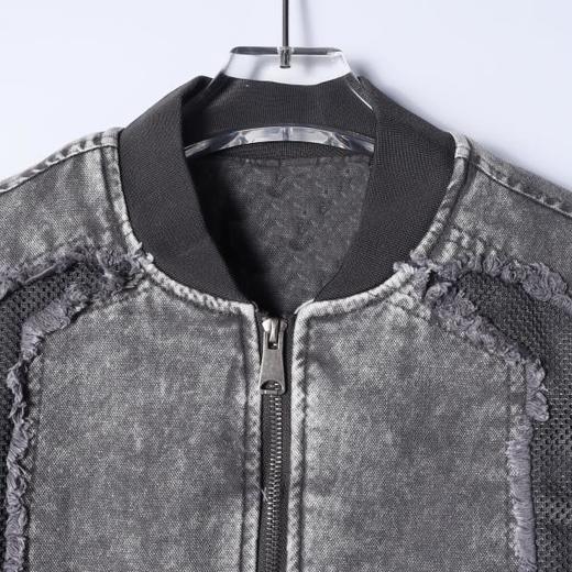 F6158SDSA男士秋冬新款痞帅男装嘻哈美式街头拼接设计感棒球棉服外套 商品图1