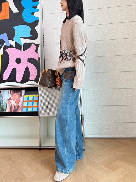 驴家 最新款 卡其色粗针织圆领衫(KX*MM) 商品图7