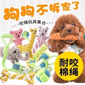 狗狗玩具磨牙耐咬绳结金毛小中大型犬泰迪幼犬狗解闷玩具宠物用品