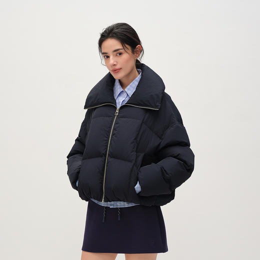 商场同款|森马羽绒服女春90绒子oversize假两件2026新款慵懒外套 商品图2