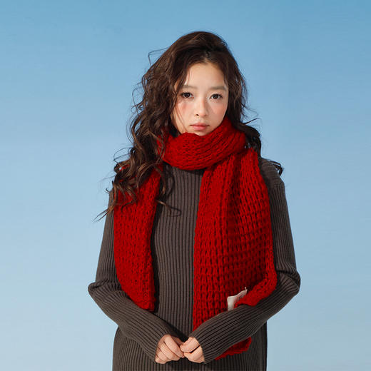纯色简约基础软糯针织围巾-纪念日百货门店同款167844379 商品图1