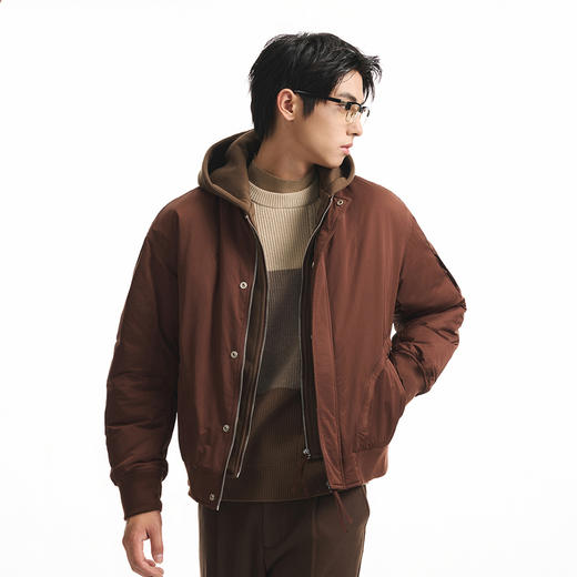 GXG男装【90%白鸭绒】冬季拼接假两件外套男式连帽短款羽绒服K&C 商品图5