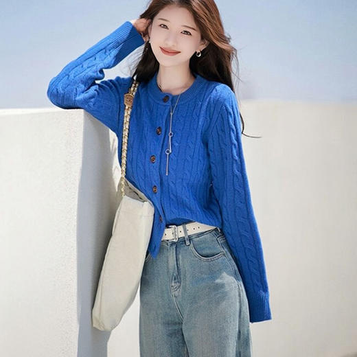 ORIGNAL&CO克莱因蓝开衫、连帽针织衫，两款可选，显白、高级、有气质【3-5天发货，周末顺延】【G】 商品图0