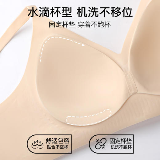 A1-【隐形粉底液内衣】光面提拉聚拢洞洞杯无钢圈舒适无痕薄款文胸罩  提拉星芒【3.24公众号】 商品图4