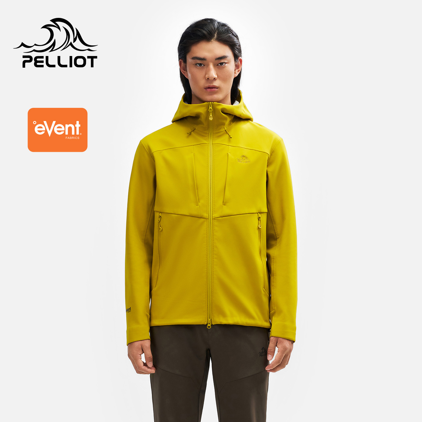 【风盾P25】伯希和户外软壳衣男冬保暖新款eVent专业防风冲锋外套
