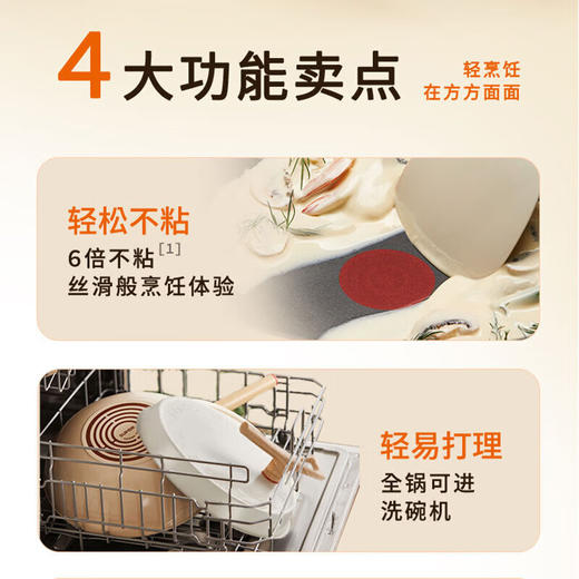 苏泊尔（SUPOR）不粘锅炒菜锅轻量火红点32cm电磁炉明火通用 PC32QL1 商品图4